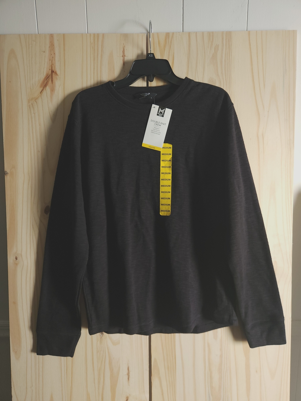 Member's Mark Double Knit Crew Neck Pullover Sweater – Black Relaxed Fit Size M